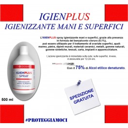 IGIENPLUS SPRAY IGIENIZZANTE MANI E SUPERFICI - 500ml