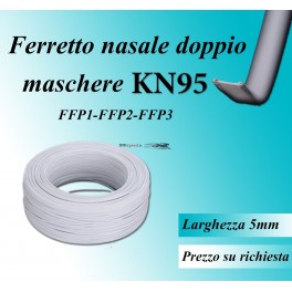 Ferretto nasale doppio per mascherine KN95 FFP1 FFP2 FFP3
