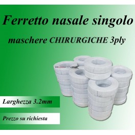 Ferretto nasale singolo per mascherine chirurgiche 3ply