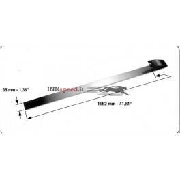 Linguetta in acciaio per tavola mettifoglio in "Legno" Komori 440