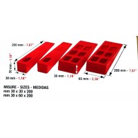 Set composto da 2 cunei piccoli+2 medi