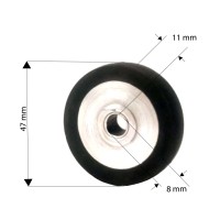 Ruota di trasporto in gomma dura Heidelberg SORM SORD SORS SM 72 SM 74 SM 102 XL 105