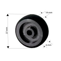 Ruota di trasporto in plastica e gomma Mabeg