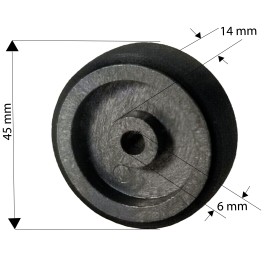 Ruota di trasporto in plastica e gomma Roland 700 Mabeg