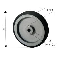 Ruota di trasporto in plastica e gomma Roland Ultra Mabeg