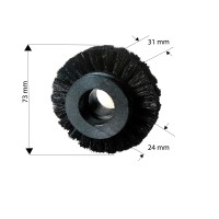Ruota a spazzola nera per cartone Roland 600 Roland 700 Roland Rekord M.A.N. Roland