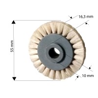 Ruota bianca a spazzola per carta Akiyama Bestech 40