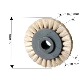 Ruota bianca a spazzola per carta Akiyama Bestech 40