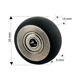 Ruota di trasporto in gomma completa di cuscinetto Komori 40 Komori 440 Komori 540 Komori 640 Komori 840