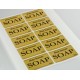 Poliestere adesivo oro matt frontale 50my formato 32X45